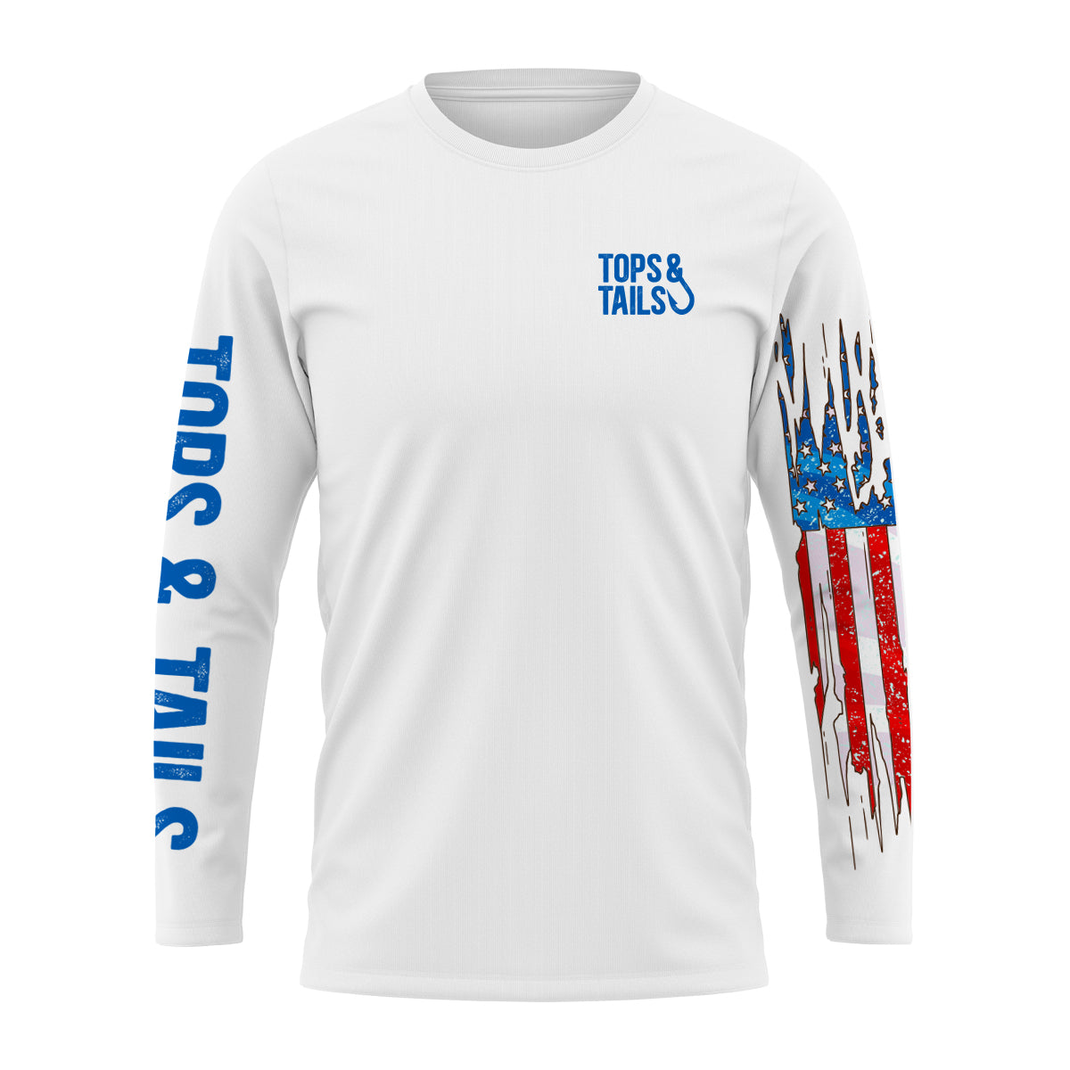 Patriotic Marlin Performance Long Sleeve UPF 50 - Made in the USA