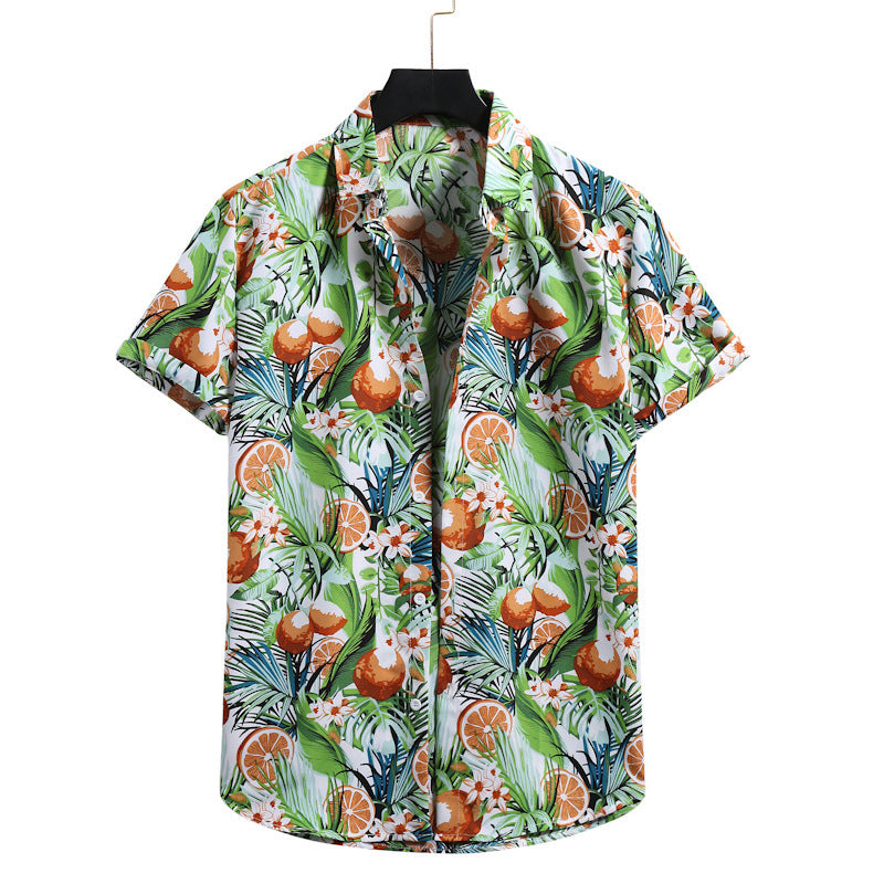 Casual Beach Hawaiian Lapel Short Sleeves Shirt