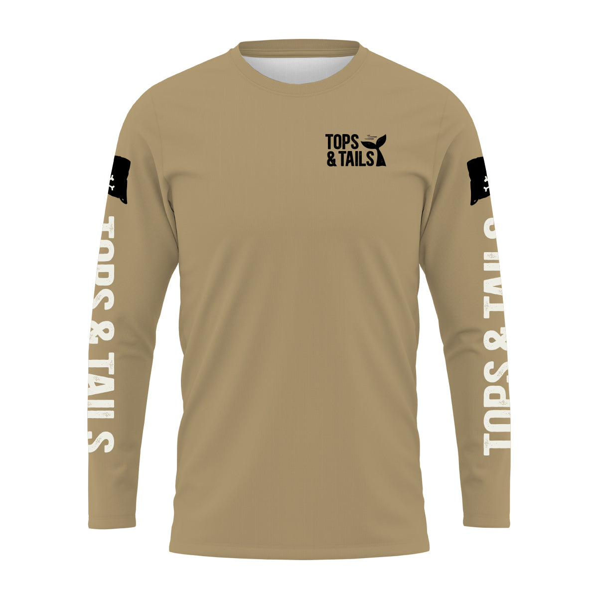 Pirate Flag & Ship Long Sleeve Performance Shirt - Made in the USA
