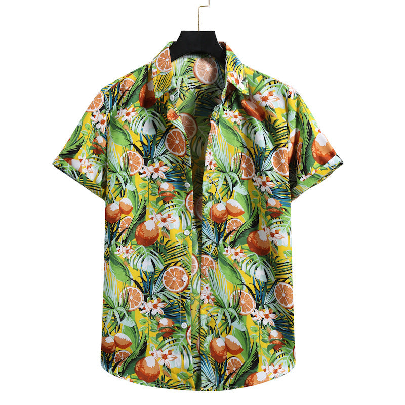Casual Beach Hawaiian Lapel Short Sleeves Shirt
