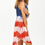 Flag printed sleeveless dress