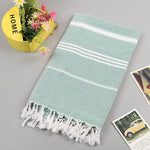 Tassel stripe beach cotton children towel