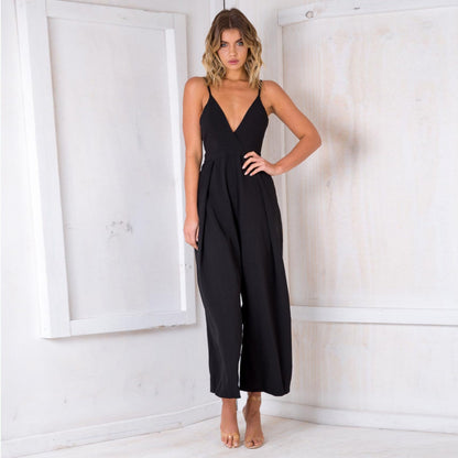 Lace-up jumpsuit