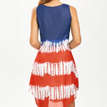 Flag printed sleeveless dress