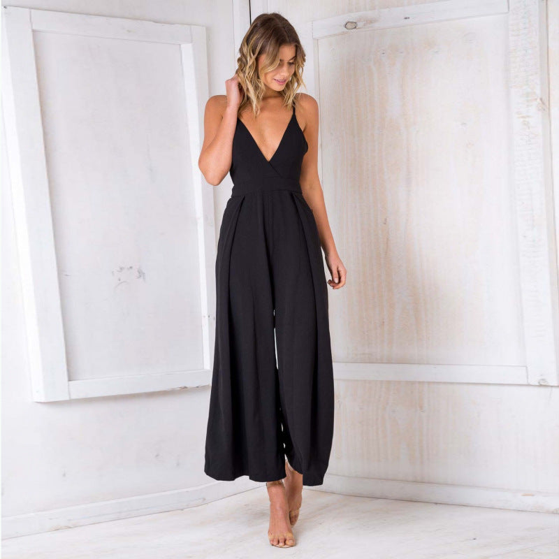 Lace-up jumpsuit