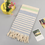 Tassel stripe beach cotton children towel