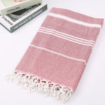 Tassel stripe beach cotton children towel