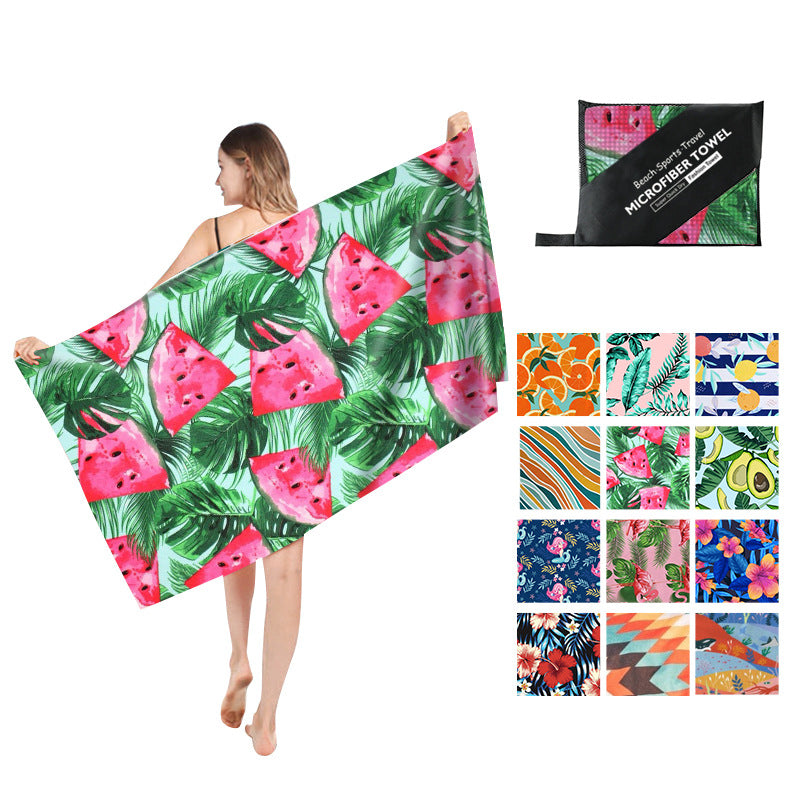 Double Sided  Microfiber Fleece  Beach Towel