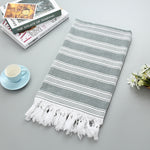 Tassel stripe beach cotton children towel