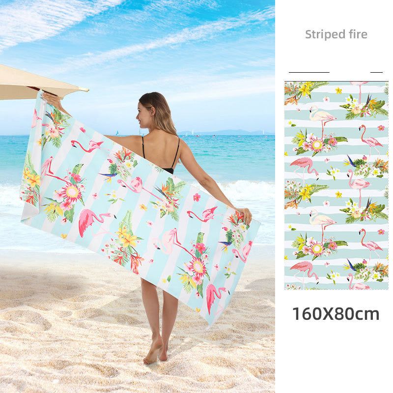 Double Sided  Microfiber Fleece  Beach Towel