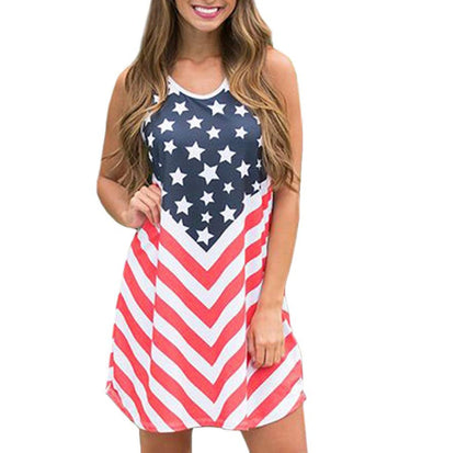 Flag Sleeveless Dress