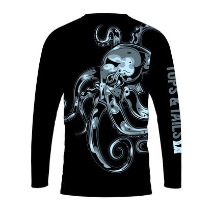 Inky Depths Octopus Performance Long Sleeve UPF 50   - Made in the USA