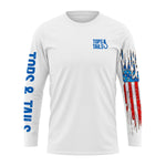 Patriotic Marlin Performance Long Sleeve UPF 50   - Made in the USA