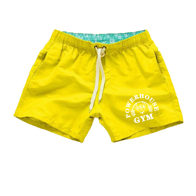 Men's Fashion Simple Print Beach Swim Shorts