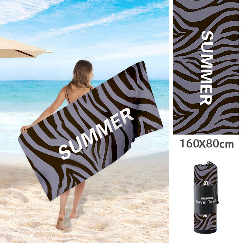 Double Sided  Microfiber Fleece  Beach Towel