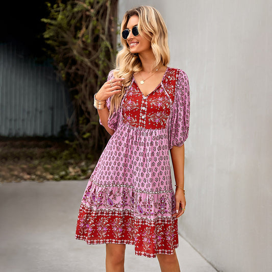 Bohemian Resort  Sleeve Dress