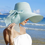 Beach sun protection straw hat