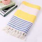 Tassel stripe beach cotton children towel