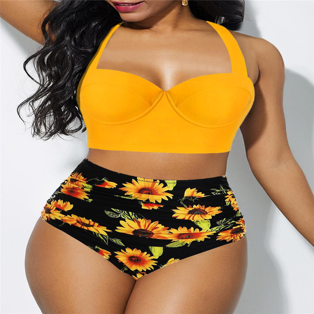 High waisted bikini store sunflower