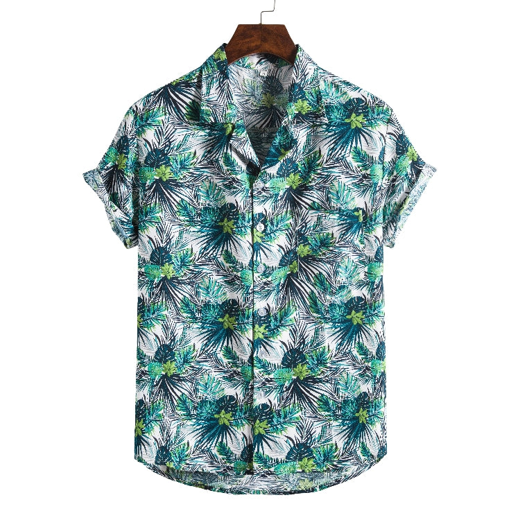 Short Sleeved Beach Shirts In Different Colors And Patterns