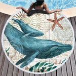 Ocean Turtle Tassel Round Beach Towel Available in Different Styles