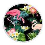 Flamingo Round Beach Towel in Multiple Patterns