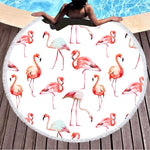 Flamingo Round Beach Towel in Multiple Patterns