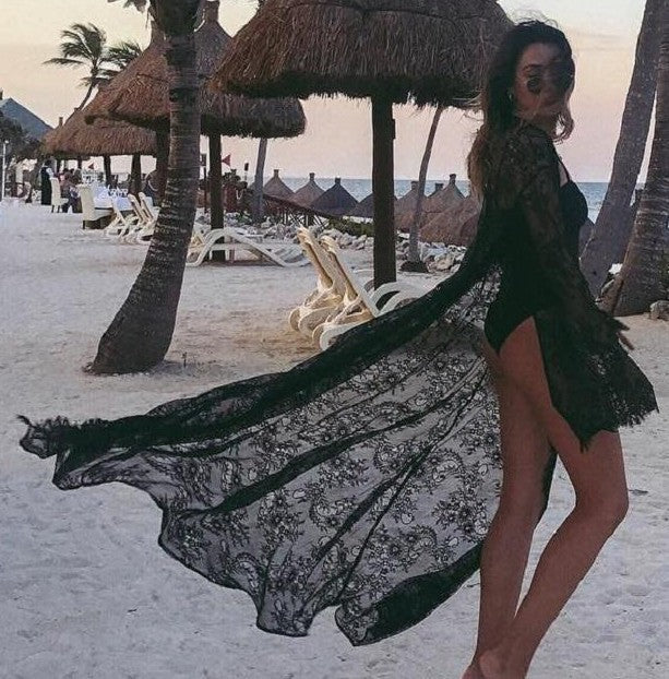 Swimsuit Lace Vacation Beach Blouse