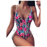 Pink Flower One-Piece Swimsuit