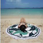 Round Fringed Beach Towel Microfiber In Different Styles