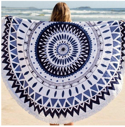 Round Fringed Beach Towel Microfiber In Different Styles