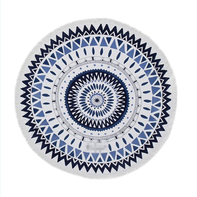 Round Fringed Beach Towel Microfiber In Different Styles