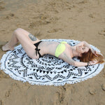 Round Fringed Beach Towel Microfiber In Different Styles