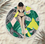 Round Fringed Beach Towel Microfiber In Different Styles