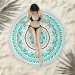 Round Fringed Beach Towel Microfiber In Different Styles