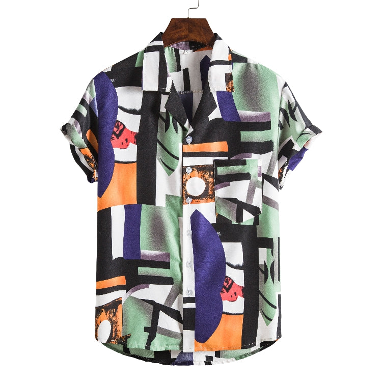 Short Sleeved Beach Shirts In Different Colors And Patterns