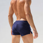 Men's New Boxer Swim Shorts Vertical Zipper