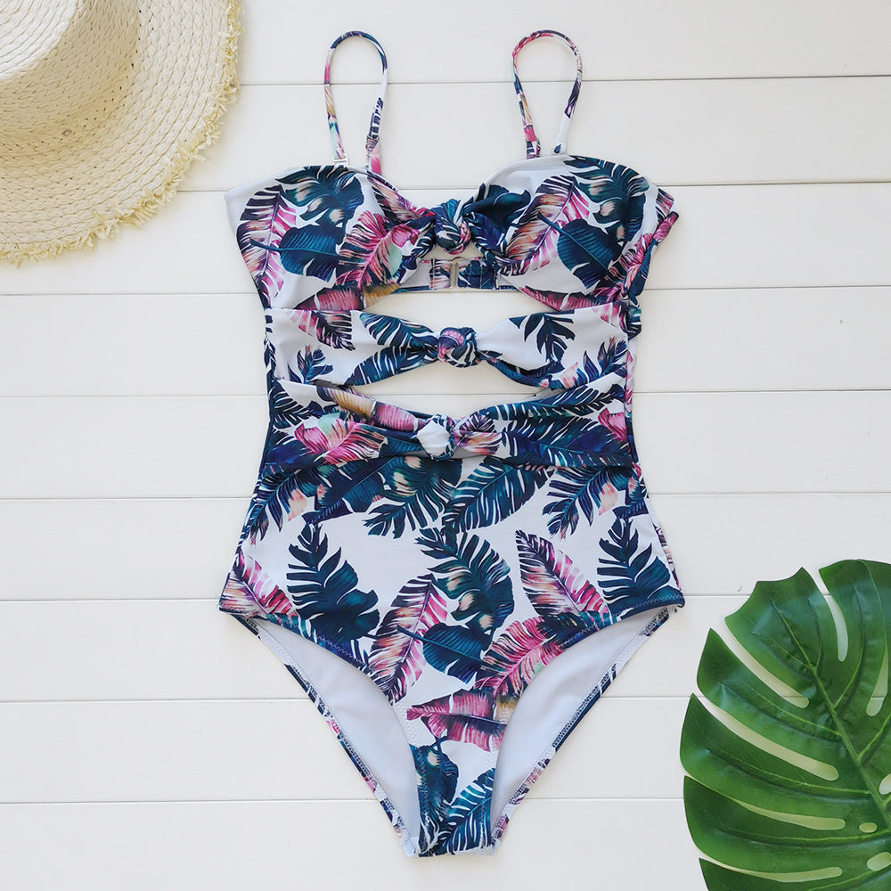 Tube top one-piece swimsuit