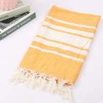 Tassel stripe beach cotton children towel