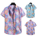 Spring And Summer New Men's Beach Flower Shirt Hawaiian Shirt