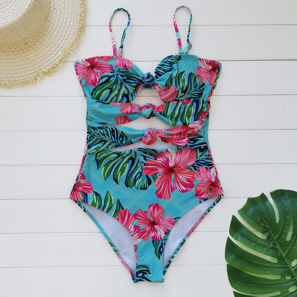 Tube top one-piece swimsuit