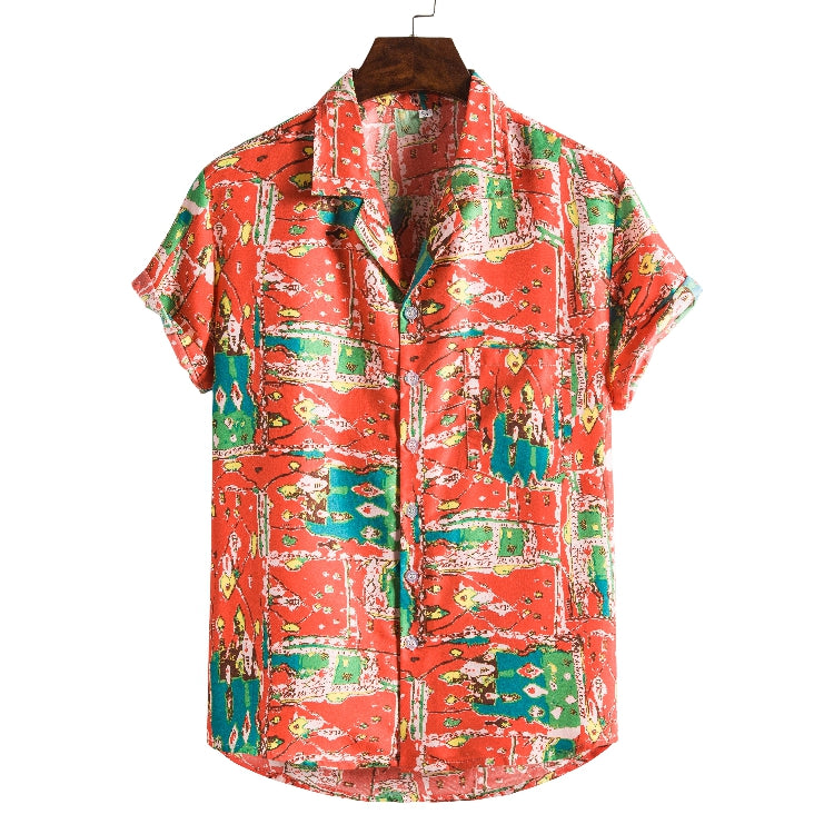 Short Sleeved Beach Shirts In Different Colors And Patterns