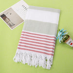 Tassel stripe beach cotton children towel