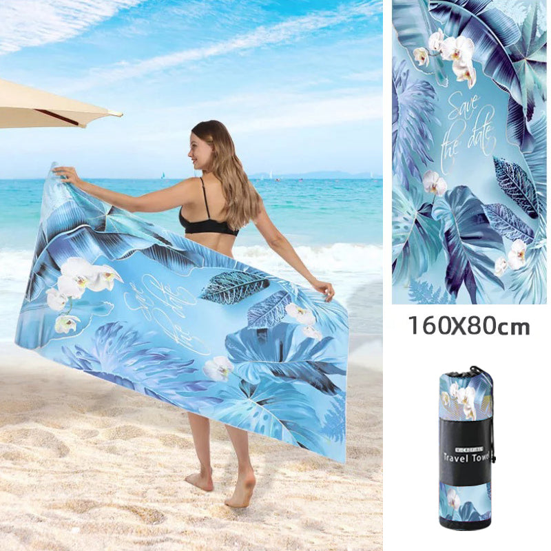 Double Sided  Microfiber Fleece  Beach Towel