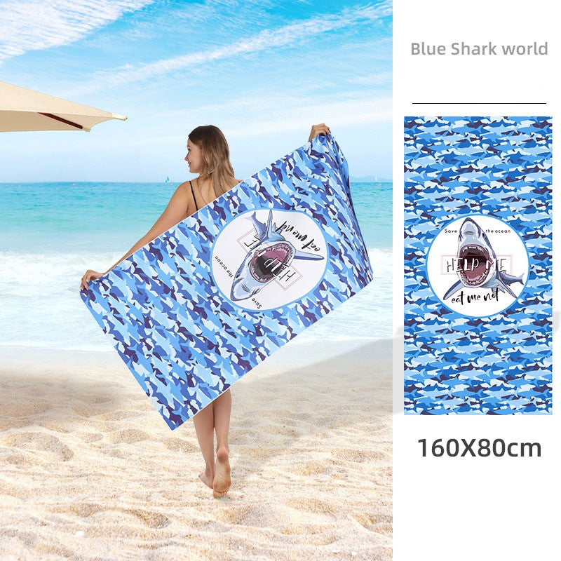 Double Sided  Microfiber Fleece  Beach Towel