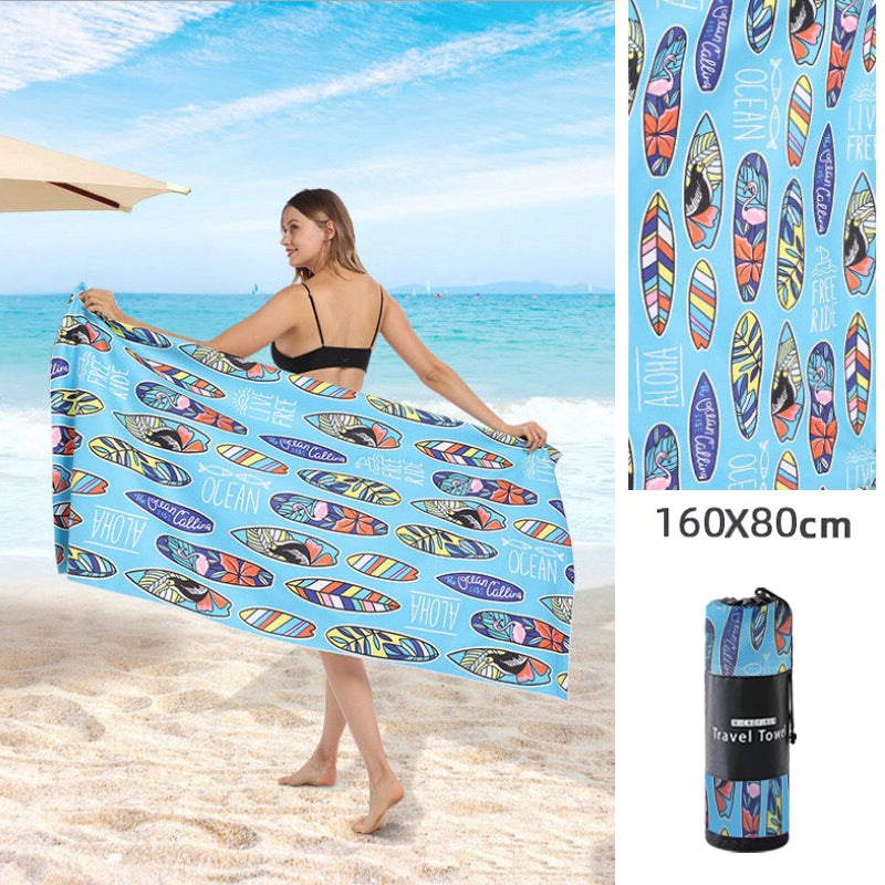 Double Sided  Microfiber Fleece  Beach Towel