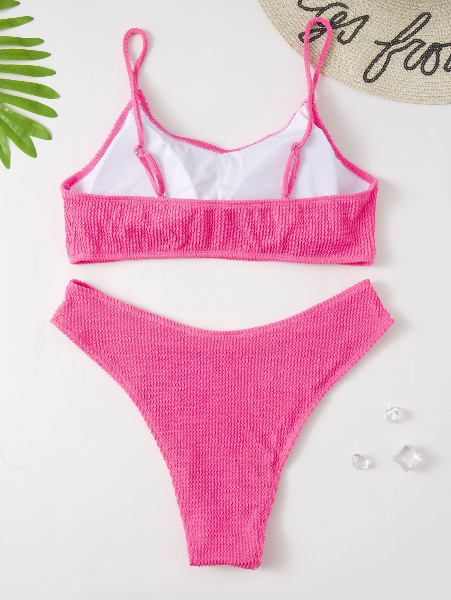 Solid Color Bikini Swimsuit