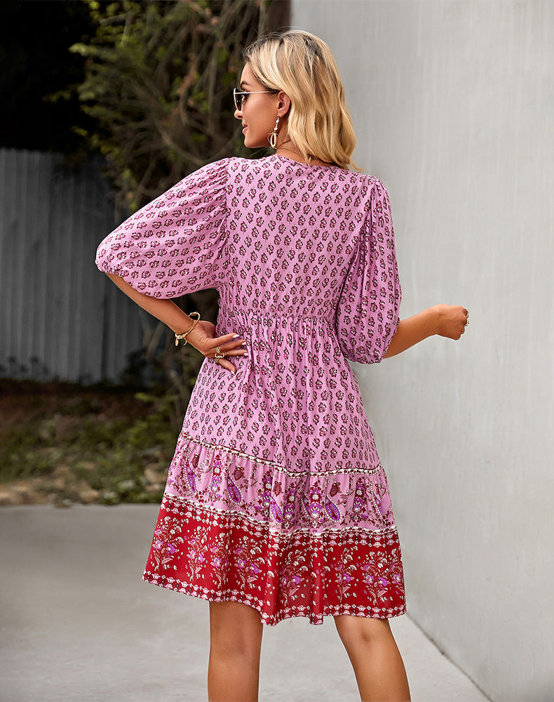 Bohemian Resort  Sleeve Dress