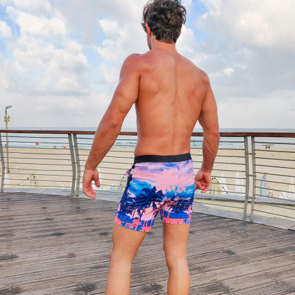 Quick-drying men's swim trunks