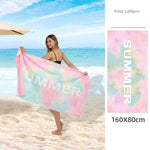 Double Sided  Microfiber Fleece  Beach Towel